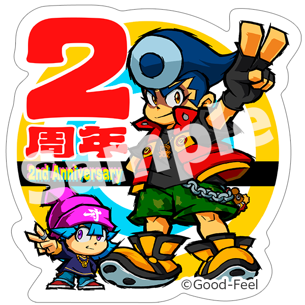 2周年記念ステッカー